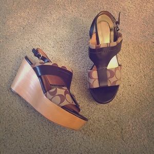 Coach wedge shoes